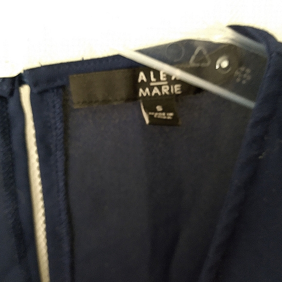 Alex Marie Women's Blue Asymmetrical Blouse - Picture 3 of 5